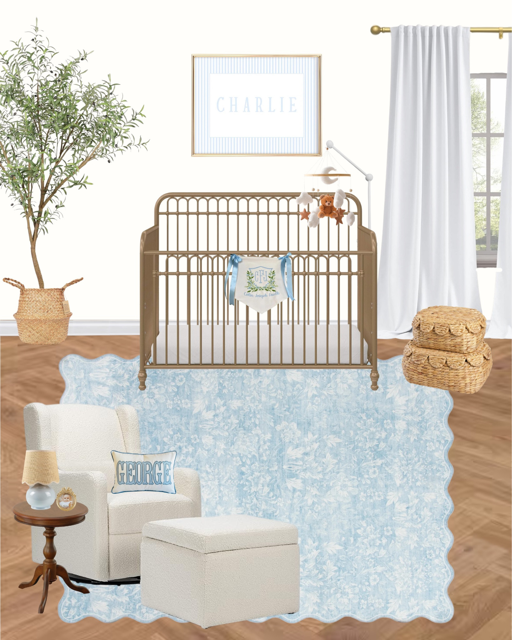 Baby boy nursery inspo 🩵

Blue nursery, grandmillennial nursery, grandmillennial home decor, gold crib

#LTKBaby #LTKHome