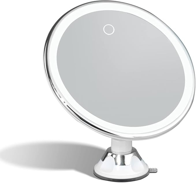 Fancii Rechargeable 10X Magnifying Makeup Mirror with 3 Light Settings - Large 8 inch Lighted Tra... | Amazon (US)