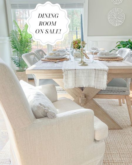 Several pieces from my dining room are on sale right now, including the smaller size of my dining table, coral wall decor, rug and gray rope dining chairs!

- 
home decor, decor under 50, home decor under $50, holiday decor, coastal decor, beach house decor, beach decor, beach style, coastal home, coastal home decor, coastal decorating, coastal house decor, home accessories decor, coastal accessories, beach style, neutral home decor, neutral home, natural home decor, coastal dining room decor, toscana dining room table, pottery barn dining room table, coastal dining table, dining chairs, rope dining chairs, side chairs, neutral table runner, blue candles, brass candlesticks, striped linen napkins, napkin rings, woven placemats, coastal farmhouse dining table, neutral dining room, target dining chairs, upholstered dining chairs, dining room tables on sale, dining room chairs on sale, black friday sale, cyber monday sale, dining room furniture on sale, coastal furniture on sale, beach house furniture

#LTKCyberWeek #LTKsalealert #LTKhome