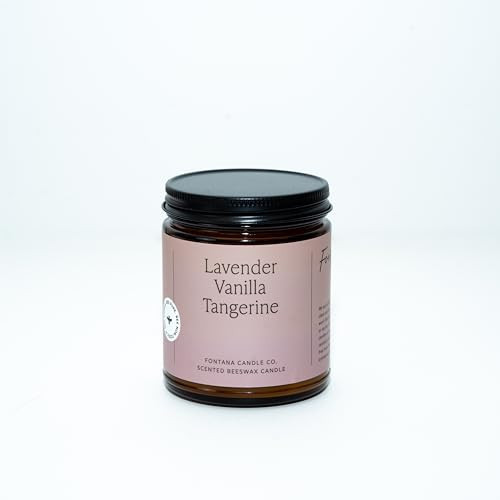 Fontana Candle Co Wood Wick Beeswax Jar Candles, Lavender Vanilla Tangerine - Made with Coconut Oil & Pure Essential Oils – Clean Burn, Long Lasting and Non-Toxic Candles for Home & Room Decor | Amazon (US)