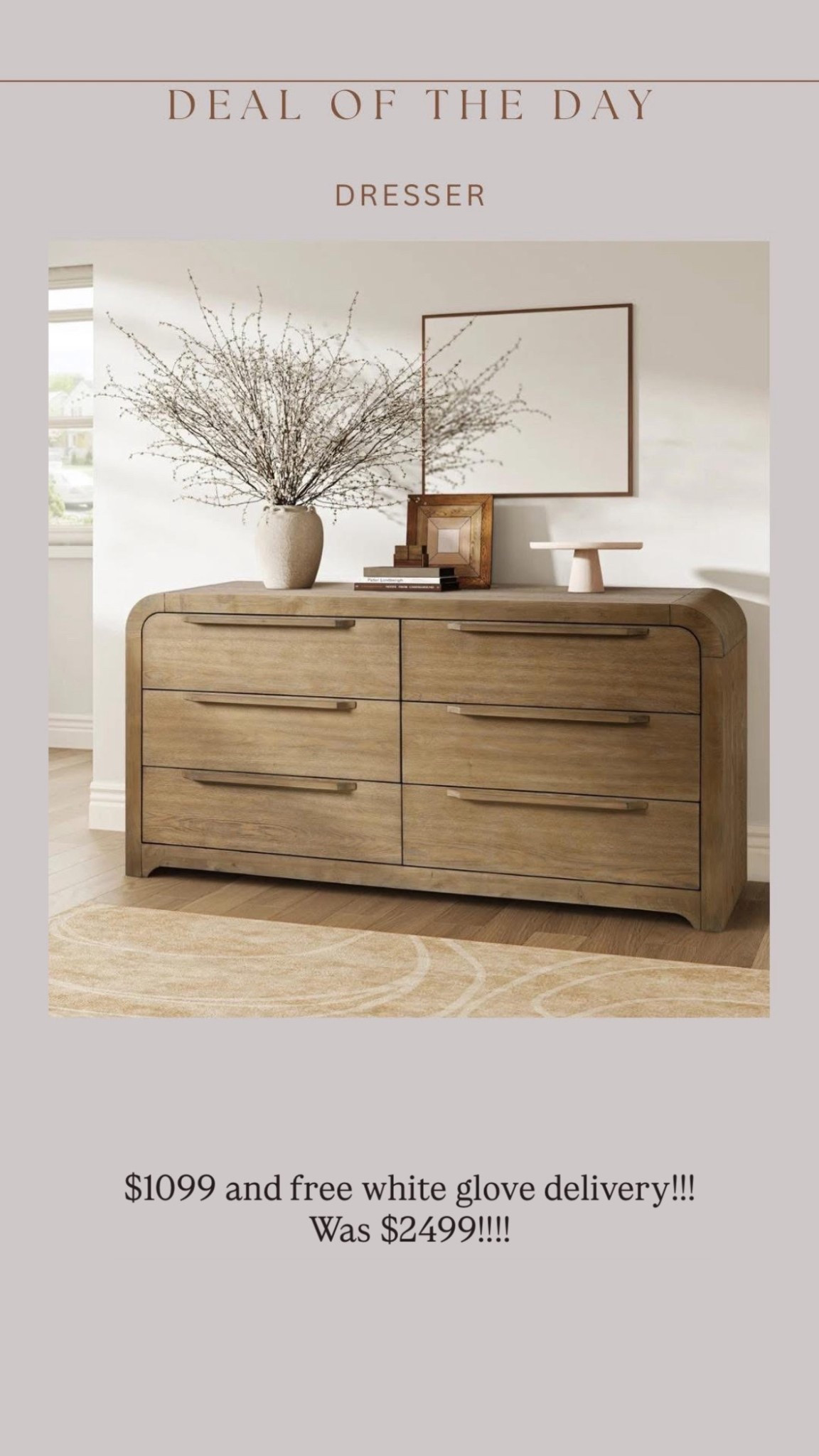 This stunning dresser is on incredible markdown & comes with free white glove delivery & assembly!!!!!😍😍😍 looks straight off of Lulu & Georgia 

#LTKSaleAlert #LTKmorningroutine #LTKHome