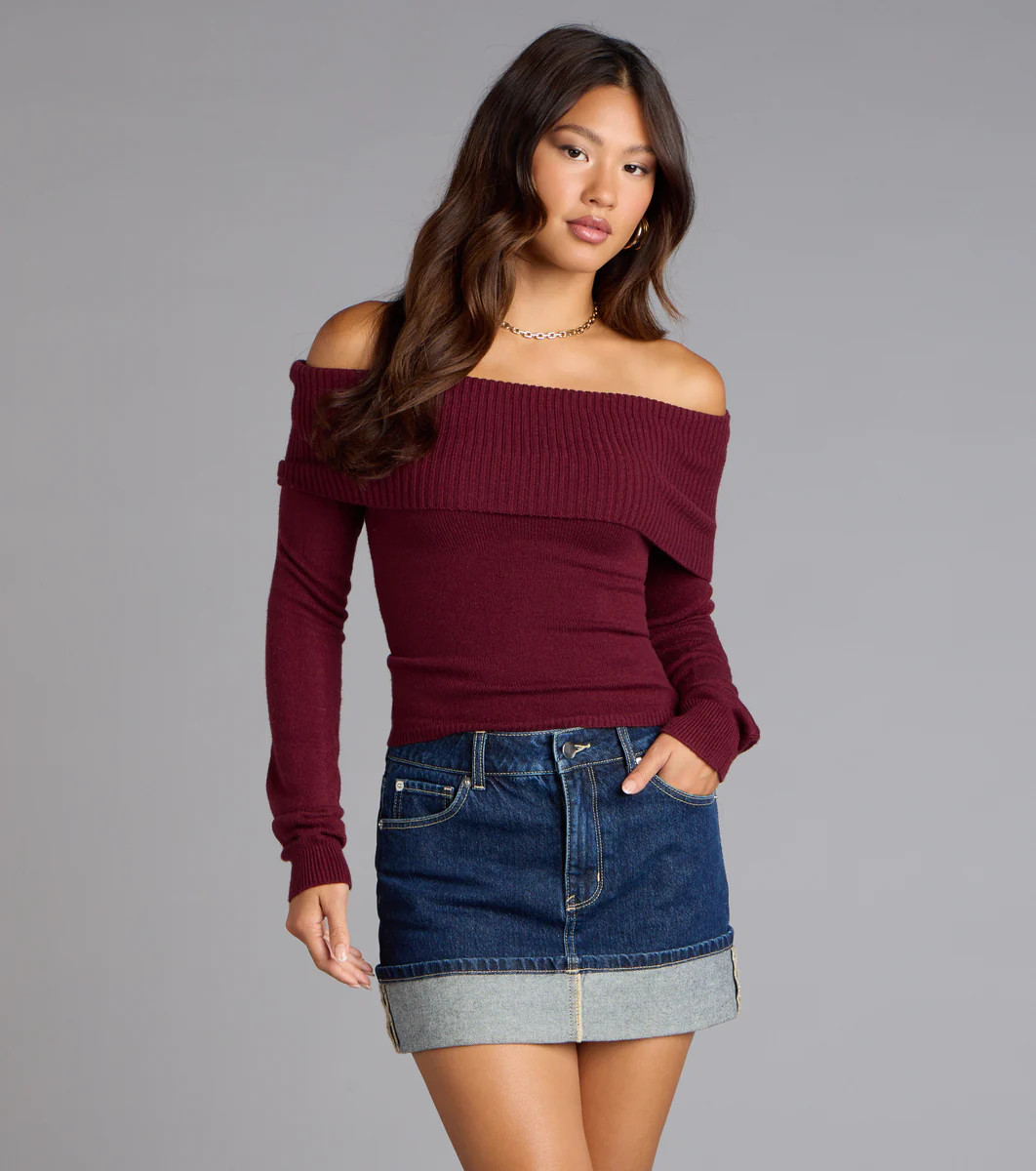 Autumn Allure Off-The-Shoulder Sweater | Windsor Stores