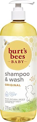 Baby Shampoo & Wash, Burt's Bees Tear Free Soap, Natural Baby Care, Original, 21 Ounce (Packaging... | Amazon (US)