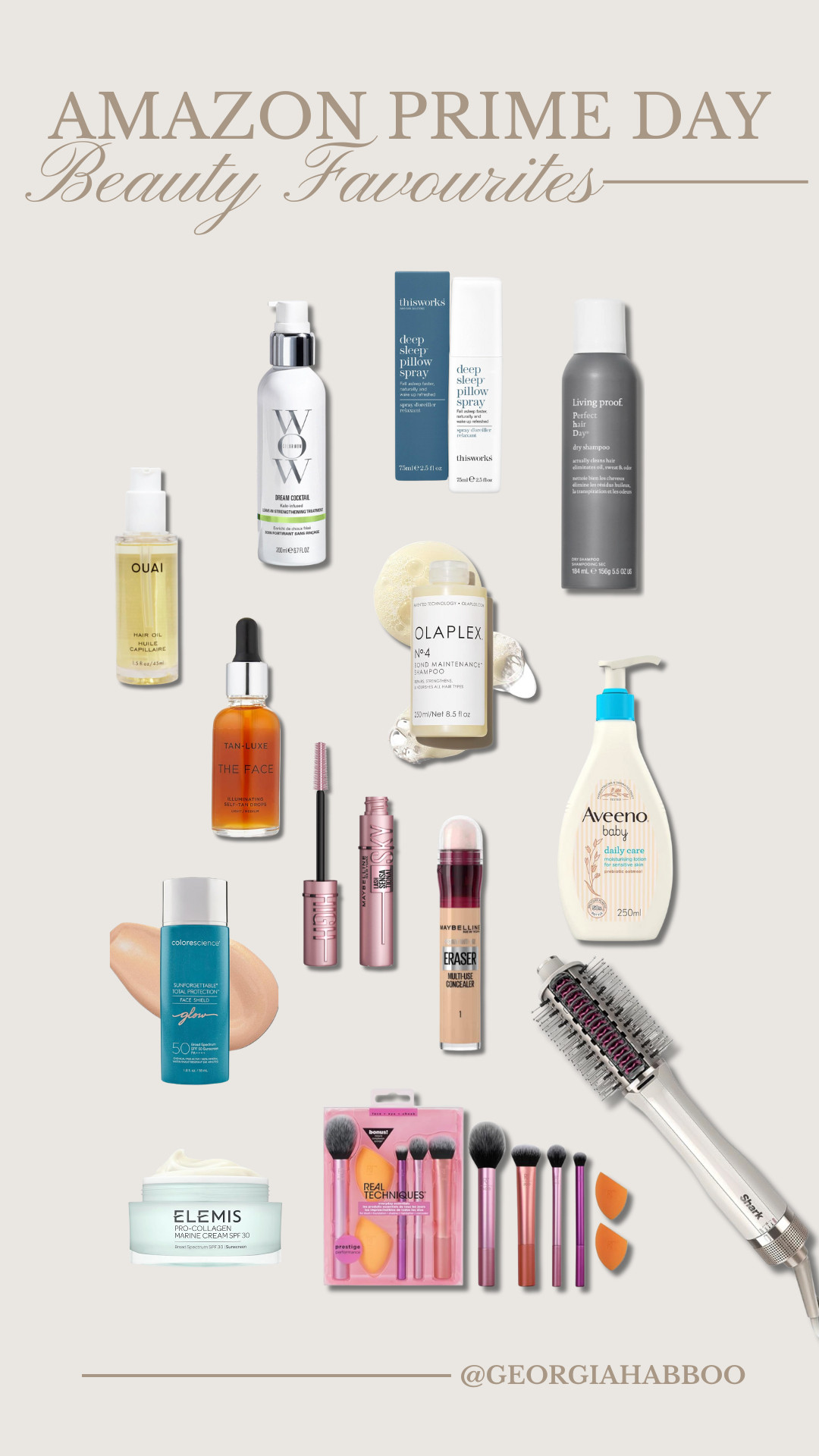 Amazon beauty finds, Shark hair styler, Color Wow dream coat, Olaplex shampoo, Maybelline lash mascara, Aveeno baby lotion, Living Proof dry shampoo, Maybelline concealer, Elemis marine cream, Tan Luxe drops, Real Techniques brushes, Colorescience sunscreen, This Works sleep spray 

 #LTKxAmazon #LTKuk #LTKsale