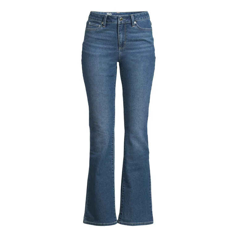 No Boundaries Mid Rise Bootcut Jeans, 32” Inseam, Women’s - Walmart.com | Walmart (US)
