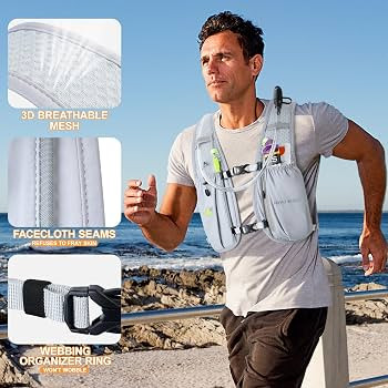 N NEVO RHINO Running Vest,Hydration Vest 5L with 1.5L Water Bladder,Lightweight Hydration Pack Wa... | Amazon (US)