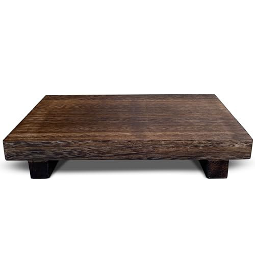 Lyfe Simple Wood Riser Rustic - Rectangular Pedestal Stand - Brown, 9 x 6 x 1.5 Inch | Amazon (US)