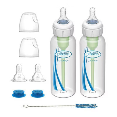 Dr. Brown's Flow Specialty Feeding Baby Bottles - 8 fl oz/9pk: BPA-Free, Silicone Nipples, Slow Flow | Target