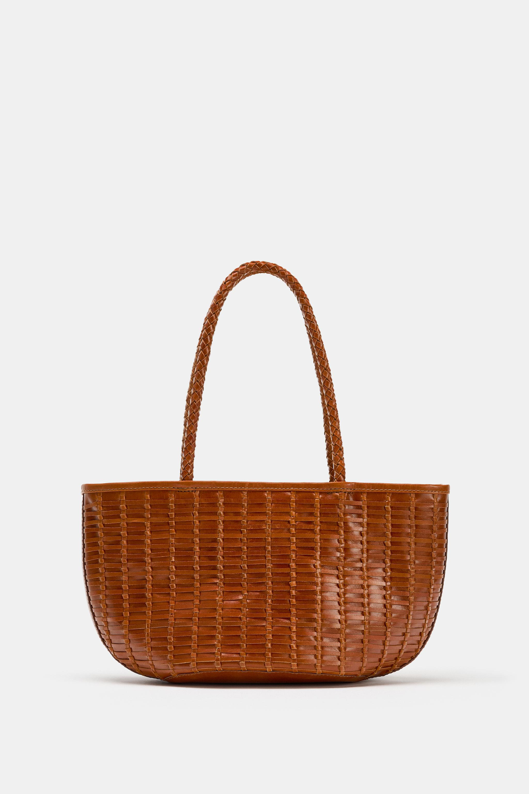 BRAIDED LEATHER BAG | Zara UK