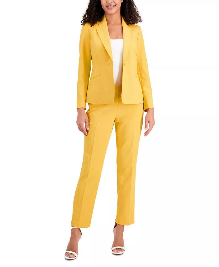 Women's Crepe One-Button Pantsuit, Regular & Petite Sizes | Macy's
