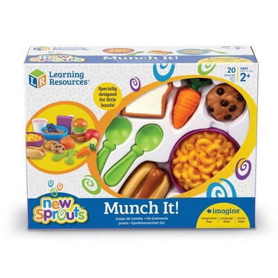 Learning Resources New Sprouts Munch It: Play Food Set for Creative Pretend Play, 20-Piece Toy Kitchen Accessories | Target