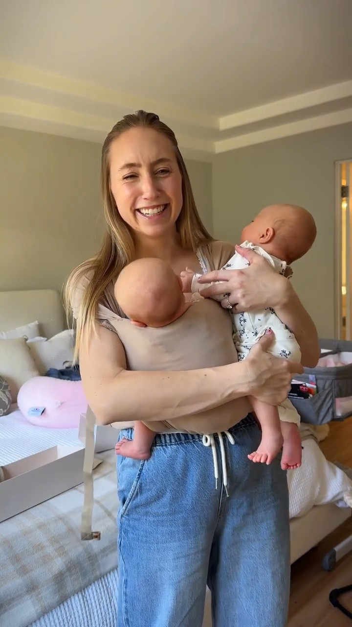 This is hands down my favorite newborn carrier. So soft & easy to use! Wish there was room for two crying babies though😂 @wildbird #wildbird #babycarrier #twinmom

#LTKBaby #LTKmomlife #LTKKids
