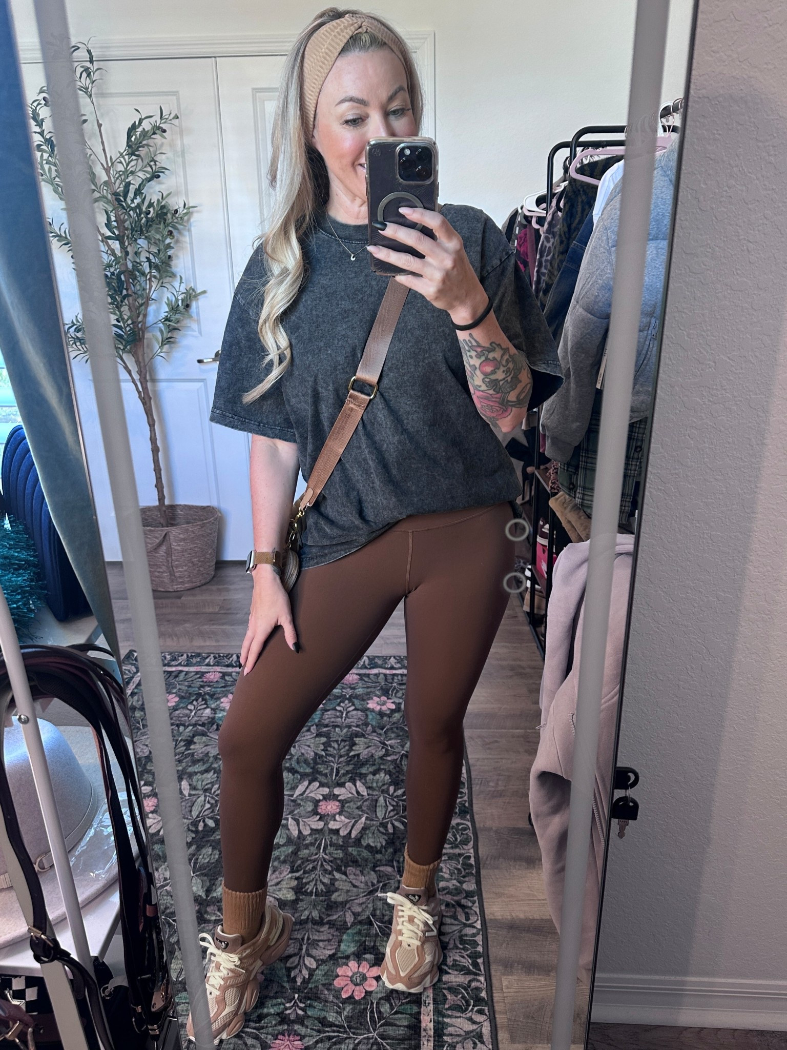 Okay but these Amazon leggings deserve their own moment 👏✨
They are buttery soft, still snatching and sculpting, and honestly give full Lululemon vibes for a fraction of the price.

They come in tons of colors, hold you in without feeling tight, and are perfect for everyday wear — workouts, errands, or mom life on the go.

I styled mine with my fave acid wash tee, crossbody bag, and my Nike 9060s for an easy, comfy, cute fit.

For reference:
• Wearing size small in leggings (TTS)
• Small in tee (oversized fit)

✨ Tap below to shop these leggings 
✨ Follow me on LTK for daily Amazon finds

#amazonfinds #amazonfashion #amazonleggings #luludupes #affordablefashion #athleisurewear #momstyleover30 #everydayoutfits #nike9060 #amazoninfluencer


#LTKActive #LTKootd #LTKmomlife