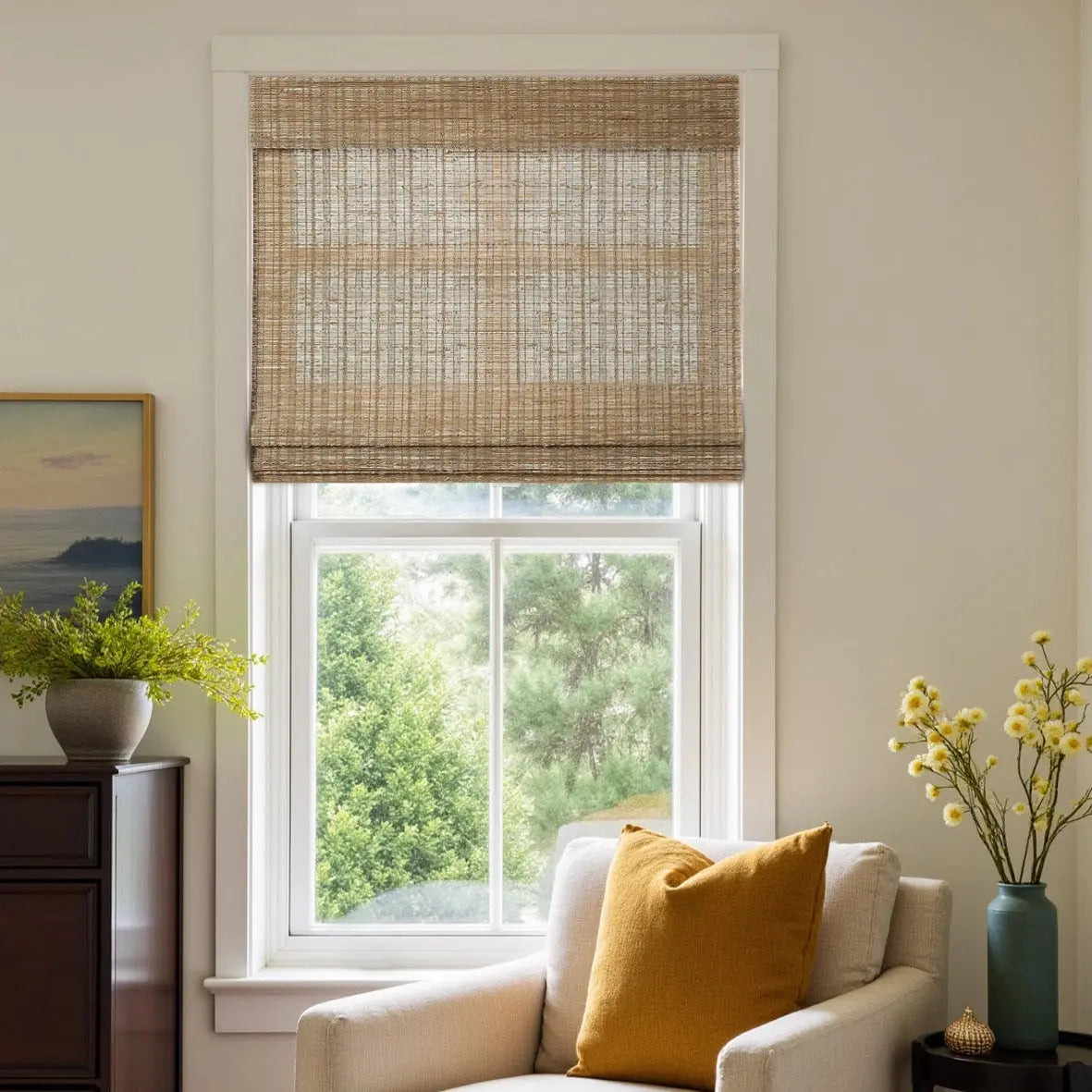 Natural Jute Bamboo Woven Shade - Cinnamon | TWOPAGES