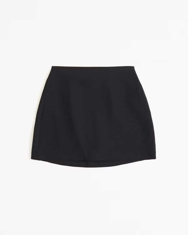 Premium Crepe Mini Skort | Abercrombie & Fitch (US)