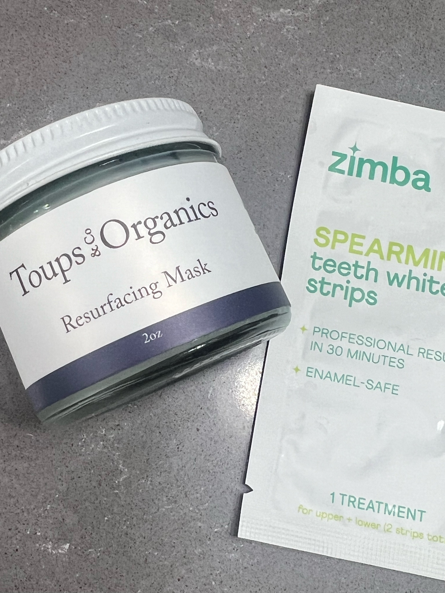 Self care night. Face mask and teeth whitening 