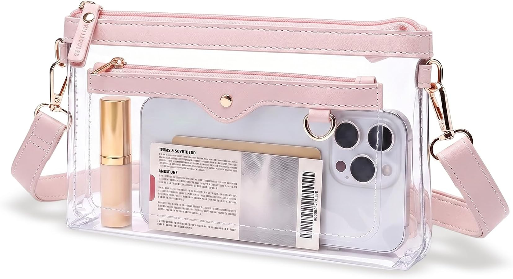 Wuflyover Small Clear Bag for Stadium Events, Stadium Approved Clear Purse for Women, | Amazon (US)