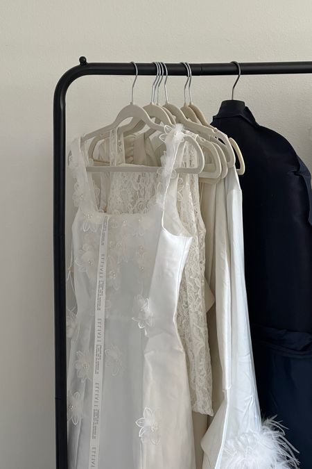 Bridal / wedding dress ideas — all the options I pulled for engagement photos 