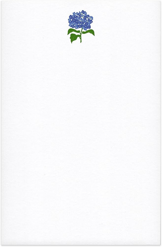 4x6” Blue Hydrangea Floral Notepad – Fine Stationery for Office Desk and Kitchen Counter; Tho... | Amazon (US)