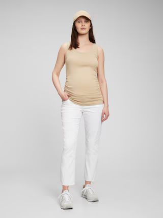 Maternity True Waistband Full Panel Cheeky Straight Jeans with Washwell | Gap (US)
