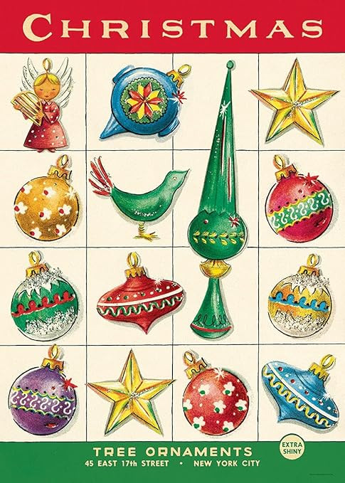 Cavallini & Co. Decorative Paper Sheet, Christmas Ornaments, 20 x 28 Inch Italian Archival Paper ... | Amazon (US)
