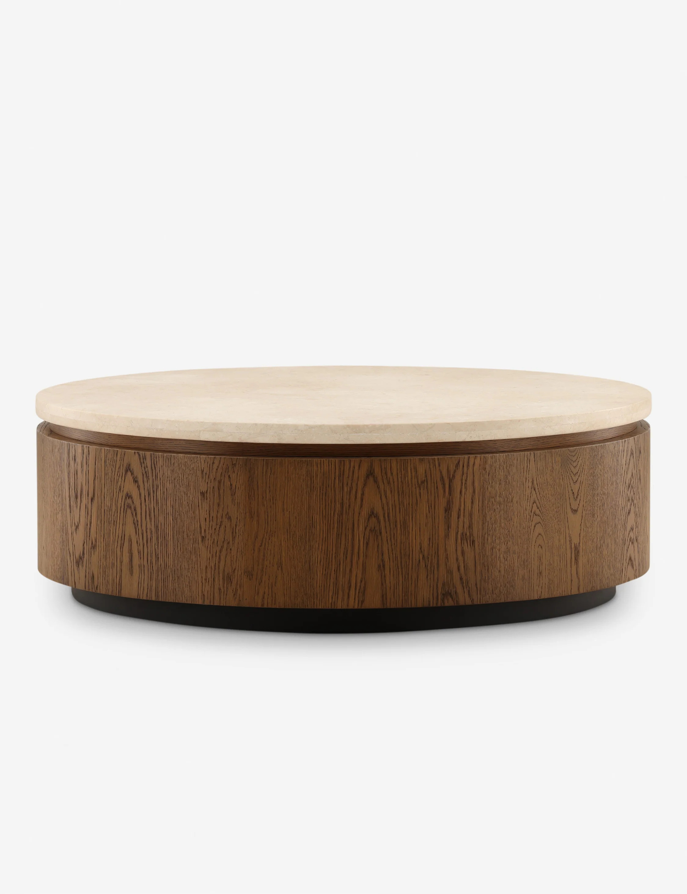 Haren Round Coffee Table, Brown | Lulu and Georgia 