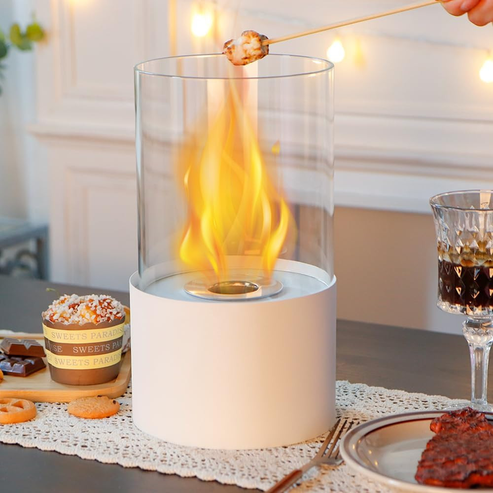 NEWIMAGE 6.5" D Tabletop Fire Bowl, Tabletop Fireplace Fire Pit, Clean-Burning Bio Ethanol Ventle... | Amazon (US)