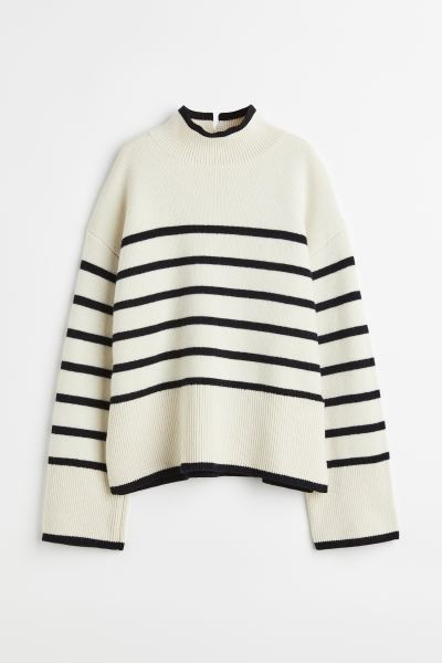 Pullover aus Wollmischung mit Turtleneck | H&M (DE, AT, CH, NL, FI)