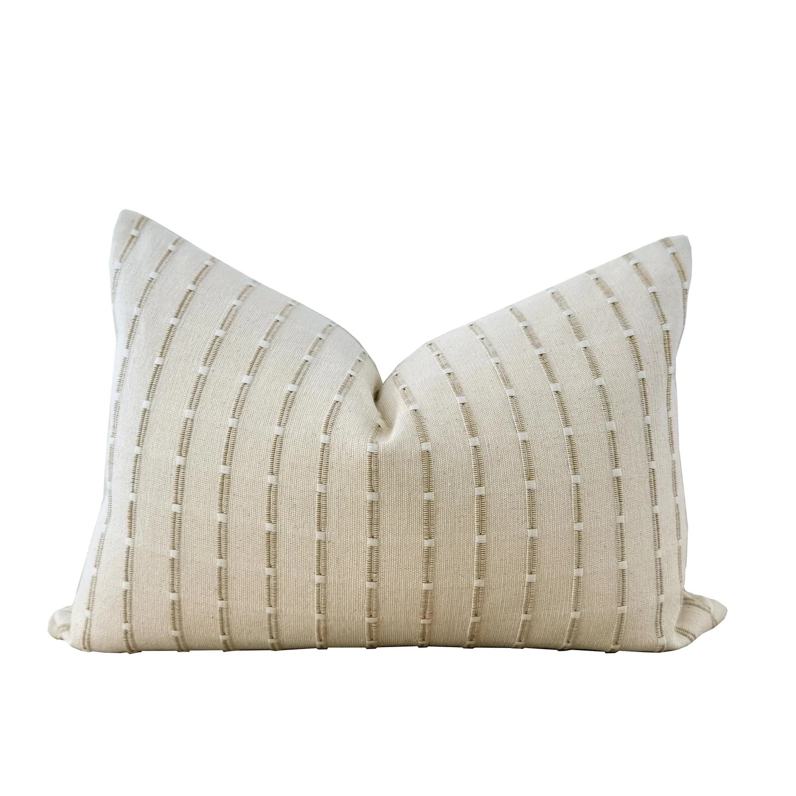 Cream and Light Brown Textured Woven Pillow Cover | Etsy (US)