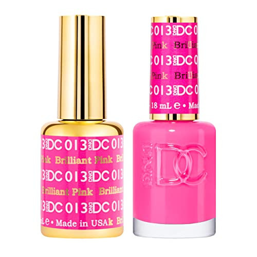 DND DC Gel Polish Set, Pink Collection, UV/LED GelPolish and Air Dry Nail Lacquer, Matching Chip-Free Polish Duo, 013 Brilliant Pink, 0.5 Fl Oz Each | Amazon (US)