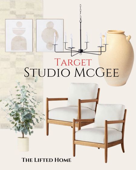 New from Studio McGee for Target 
#homedecor, #livingroom
Chairs, eucalyptus, vase, rug, wall art, light fixtures 

#LTKFind #LTKhome #LTKSeasonal