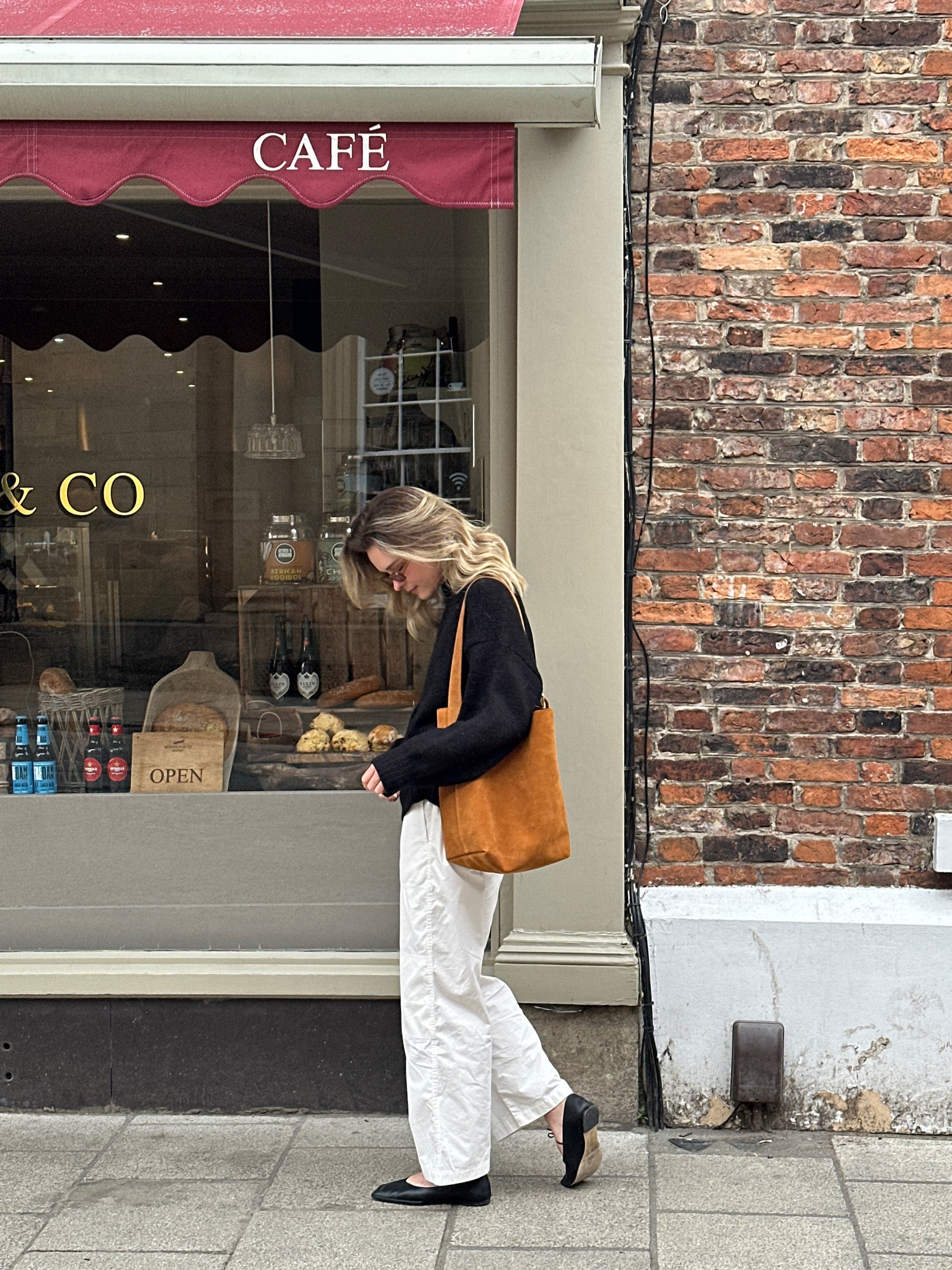 Arket, Madewell, Alohas, suede bag, cotton trousers, black knit, ballet flats, tie ballet flat, tote bag, work bag, white trousers, spring outfit 

#LTKuk #LTKspring #LTKstyletip