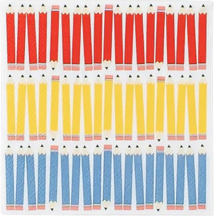 School Days Pencils Beverage Napkin | Amazon (US)