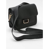 Womens Gold Buckle Detail Cross Body Bag - Black - One Size | boohoo (US & Canada)