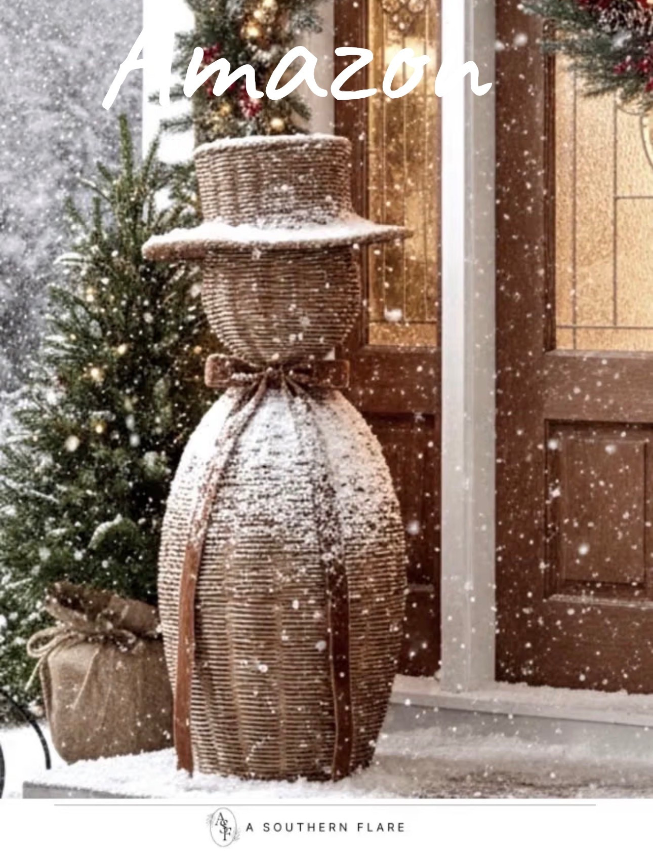 Loving this woven snowman! #WinterDecor #ChristmasVibes/amazon holiday