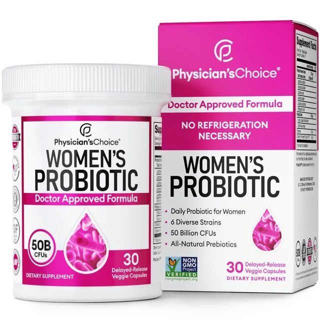 Physician’s Choice Women’s Probiotic with Prebiotic and Cranberry Fruit Powder, 50 Billion CF... | Walmart (US)