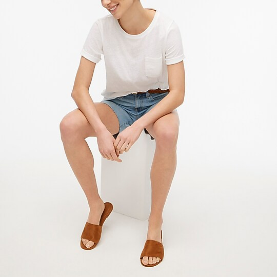 Slub cotton-blend rolled short-sleeve tee | J.Crew Factory