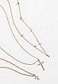 Dainty Gold Cross Layered Necklace | Maurices