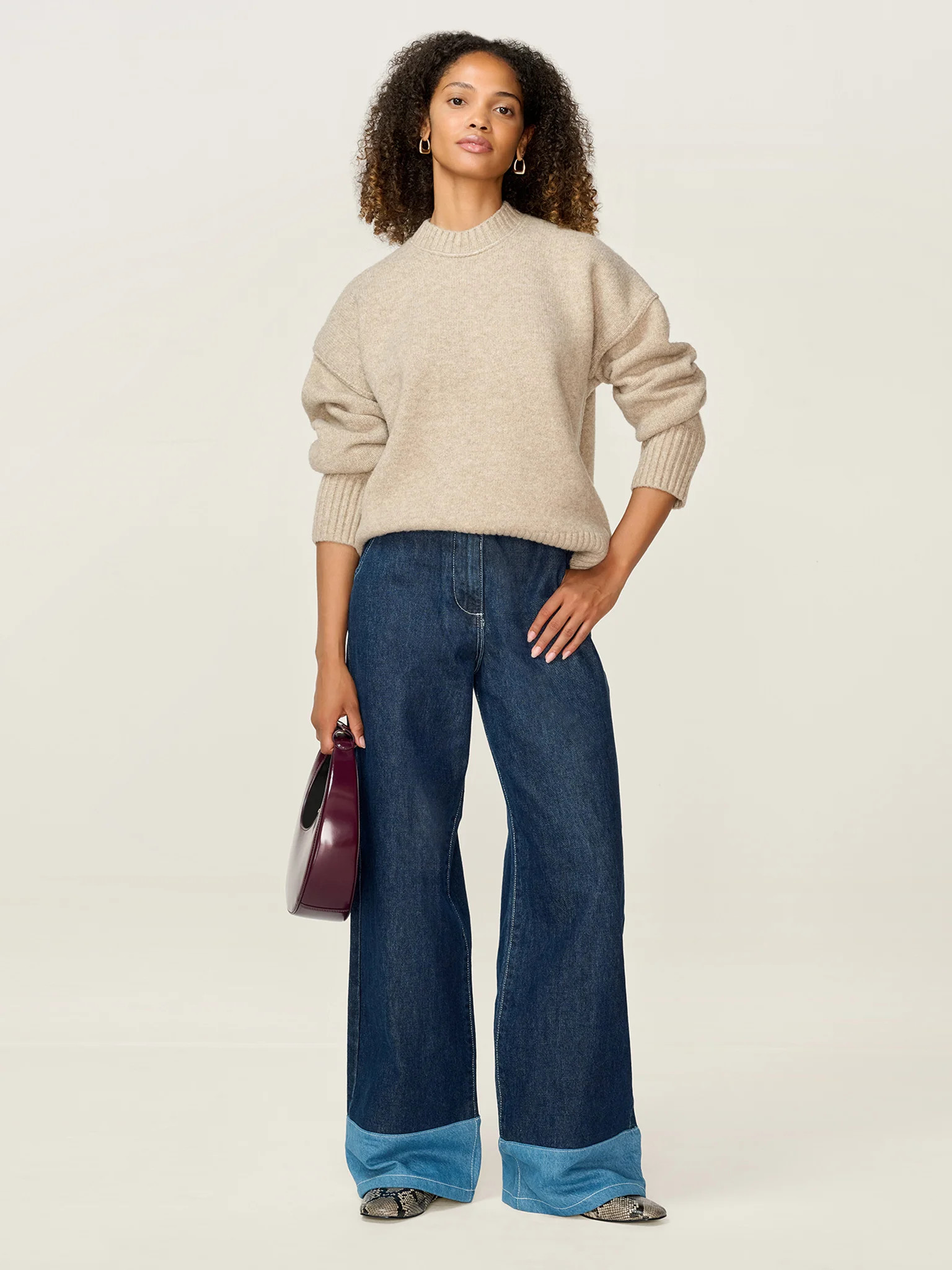 Clementine Jumper in Oatmeal | OMNES | Ethical & Affordable Clothing | OMNES UK