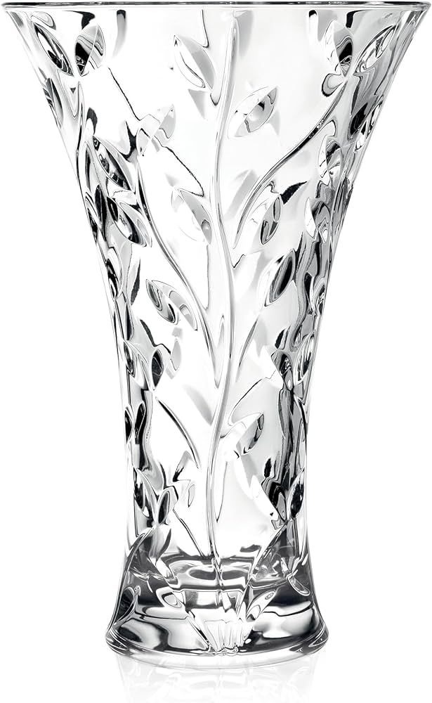 Lorren Home Trends Crystal Laurus Vase 11"-Made In Italy | Amazon (US)