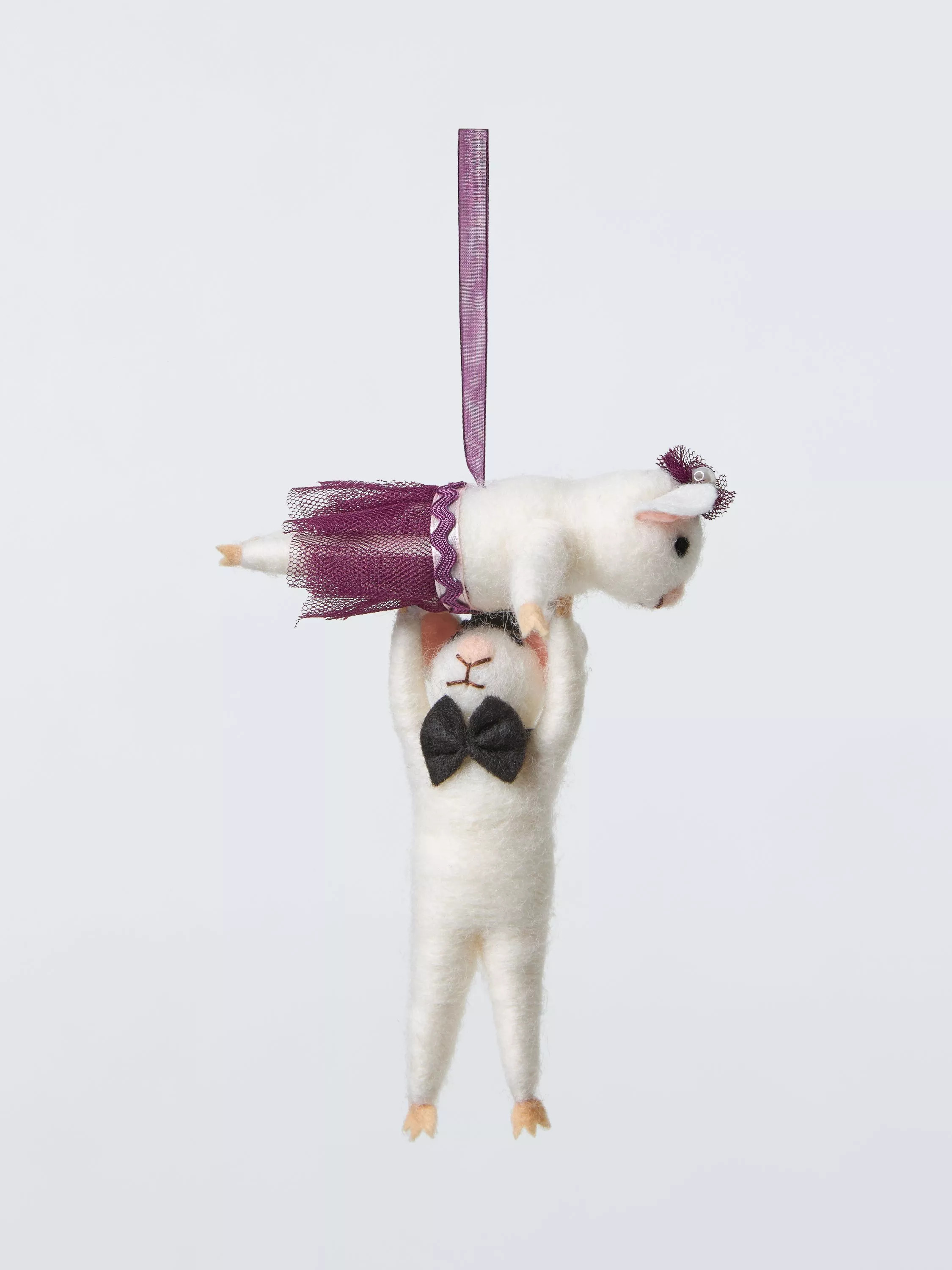 John Lewis Enchanting Tales Dancing Mice Felt Tree Decoration | John Lewis (UK)