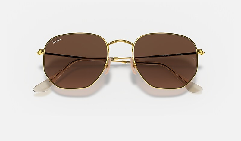 Lenses:    Brown Gradient   +   Frame:  Gold | Ray-Ban (US)