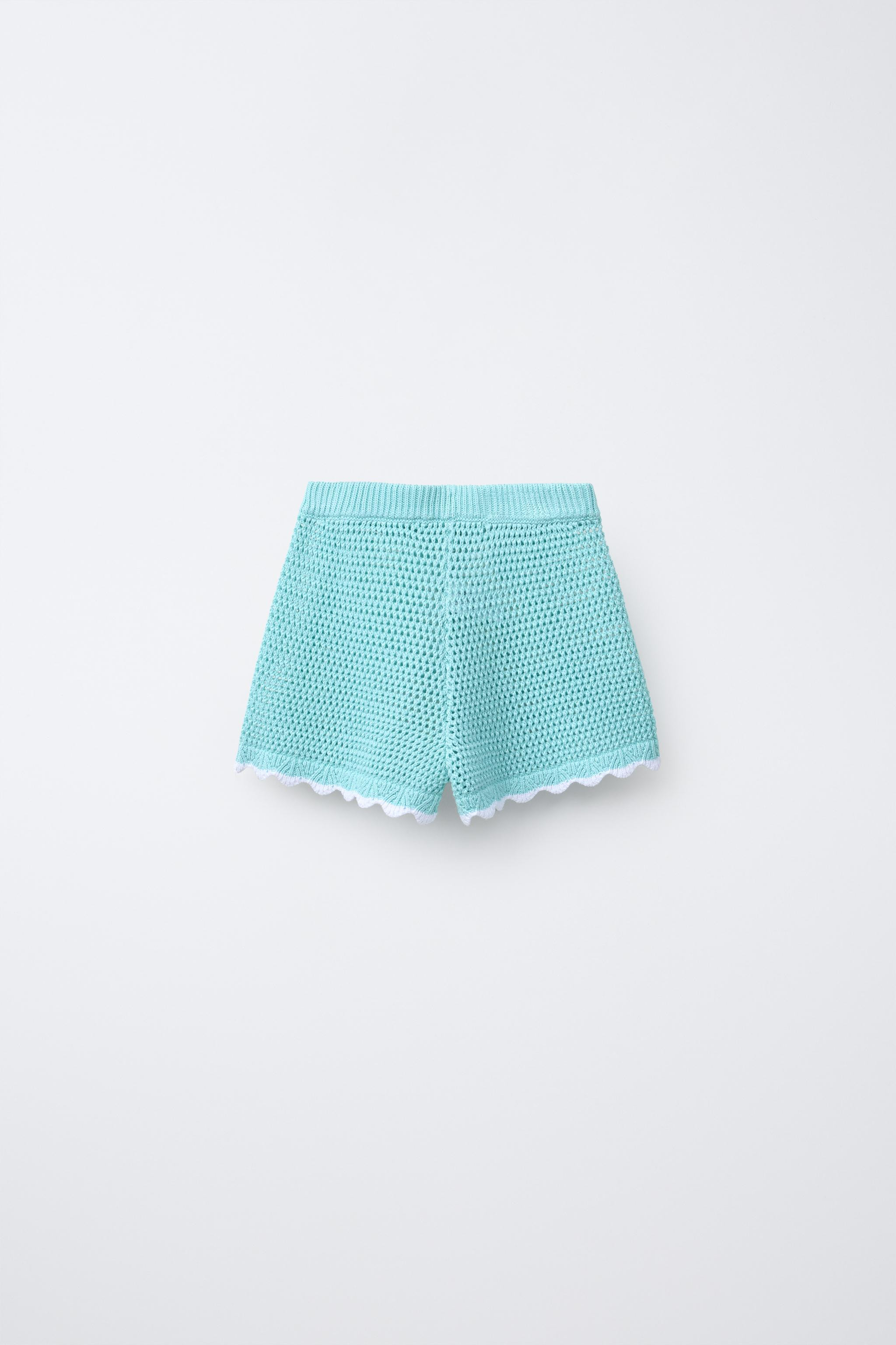 KNIT SHORTS WITH CONTRAST TRIM | Zara US