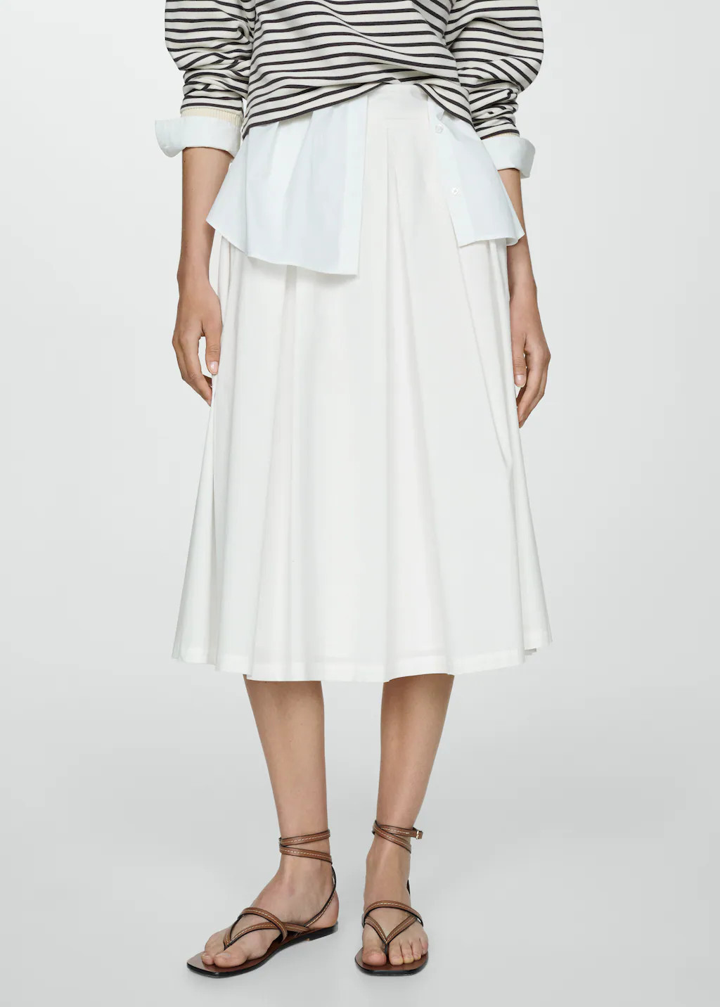 Jupe midi plissée - Femme | MANGO France métropolitaine | MANGO (FR)