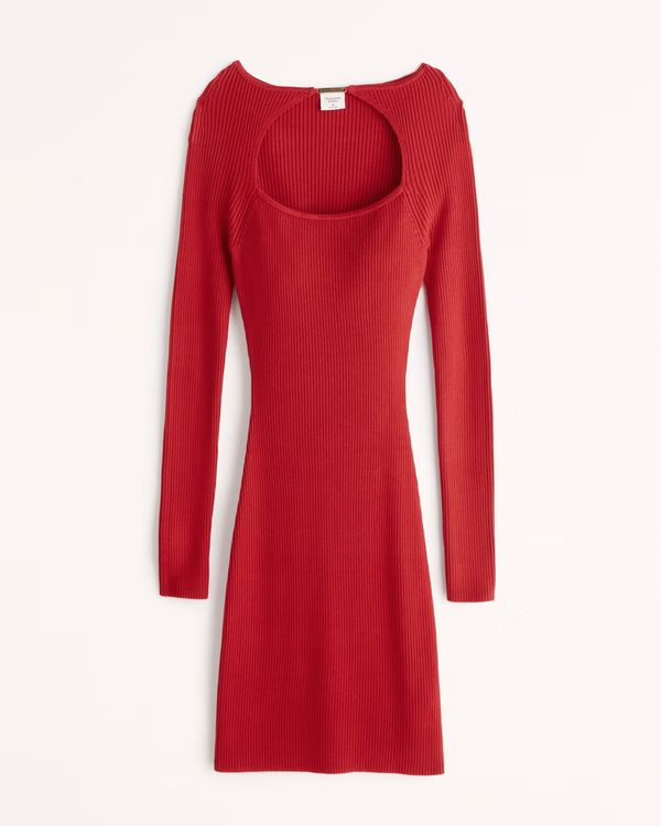 Women's Long-Sleeve Hardware Mini Sweater Dress | Women's Dresses & Jumpsuits | Abercrombie.com | Abercrombie & Fitch (US)