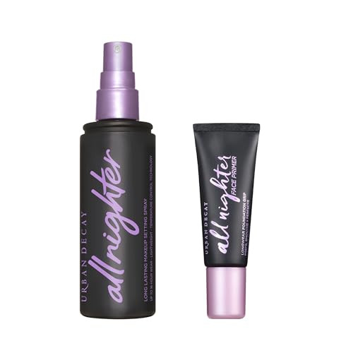Urban Decay All Nighter Setting Spray + Travel Primer Bundle - Long-lasting Makeup - Natural Finish Setting Spray (4 fl oz) + Makeup Primer (0.28 fl oz) | Amazon (US)