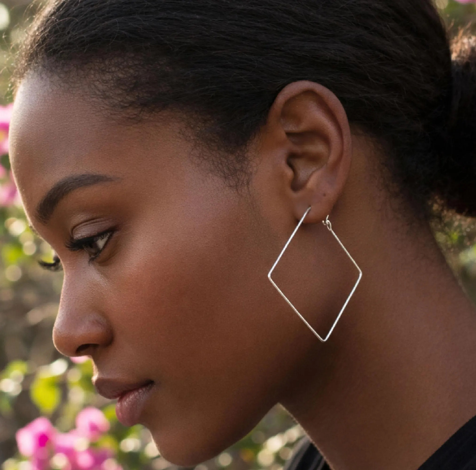 Sterling Silver Square Hoop Earrings Elegant Medium Squared Hoops for everyday wear Square shaped Earrings Modern Best Fashion Earrings | Etsy (Global)
