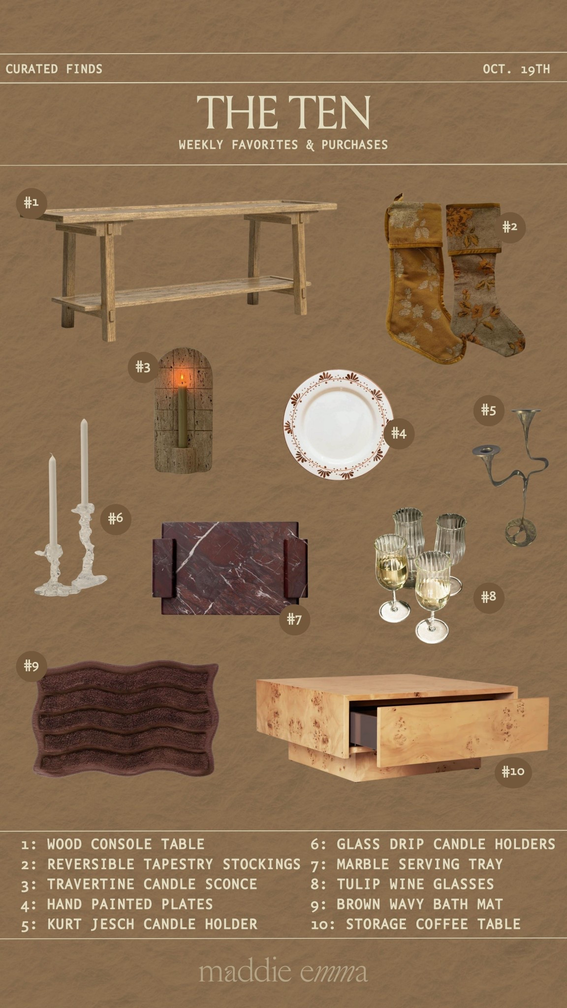 THE TEN: October 19th! 🤎plates: valsa home, candle sconce: shop casa petalos

#LTKHome