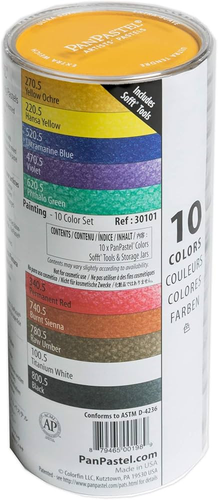 PanPastel Artist Pastels by GOLDEN, Painting Set, 10 Color, Professional Artist Pastels, Unique P... | Amazon (US)