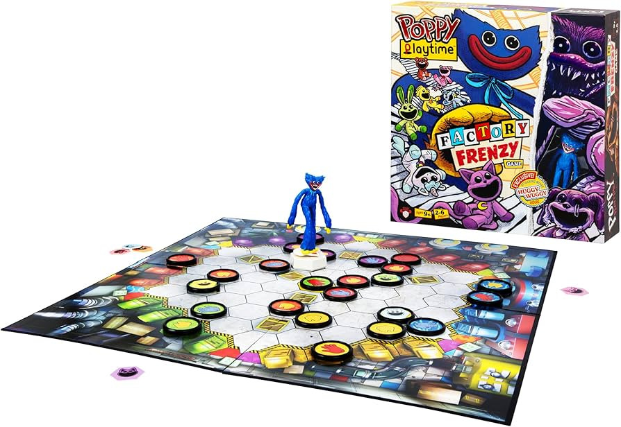 Poppy Playtime Factory Frenzy Game, Exclusive Huggy Wuggy Attacking Mover Spins, Points And Chase... | Amazon (US)